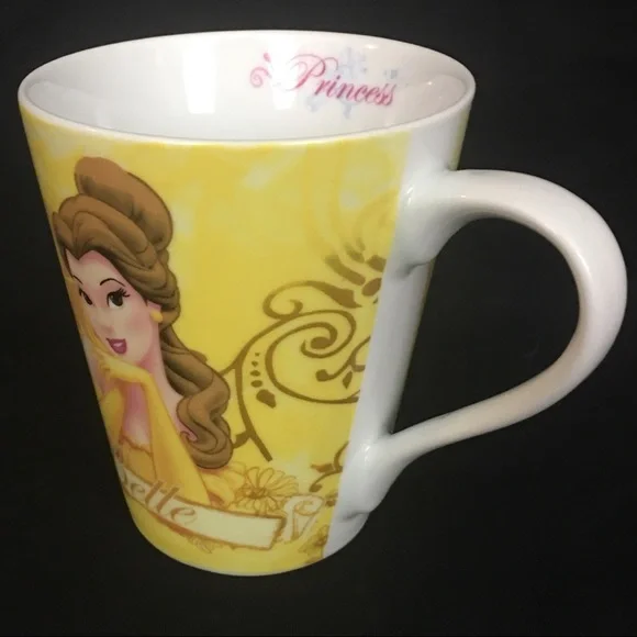 Disney Beauty & the Beast Mug Princess BELLE Coffee Cup Tea 10 oz Yellow Gown - Picture 5 of 14
